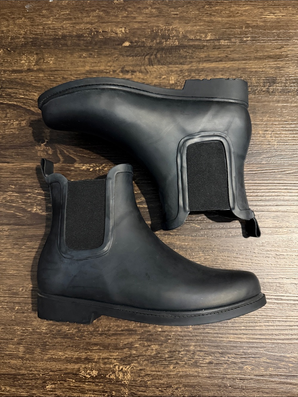 J. Crew Black Chelsea Rain Boots